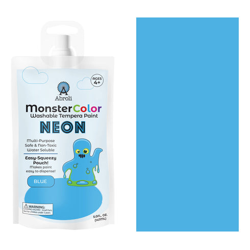 5 OZ NEON BLUE WASH TEMPERA